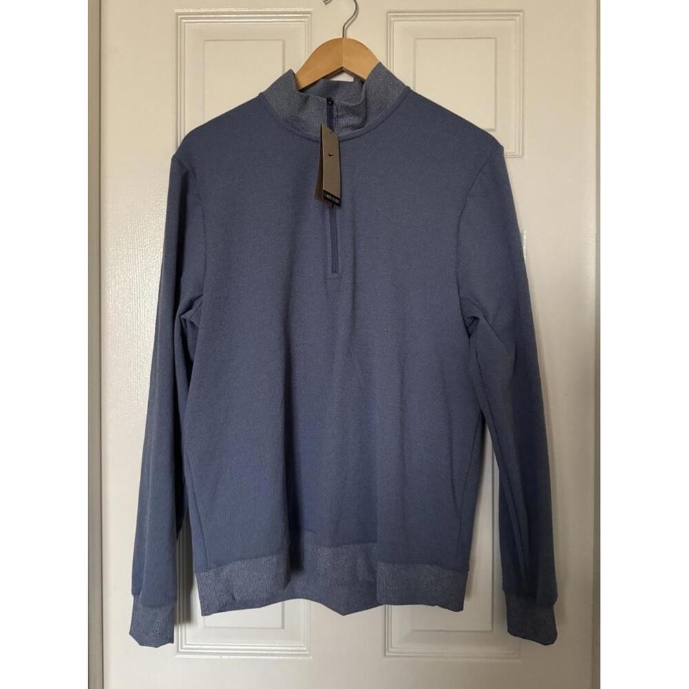 Nike Tour Men's Medium 1/2 Zip Golf Top Diffused Blue FZ7522-491 NEW